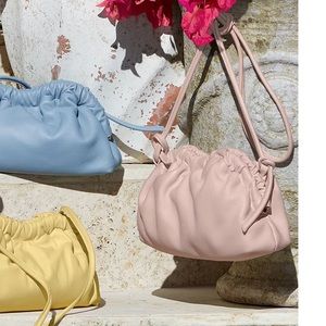 Mansur Gavriel Mini Cloud Clutch in Dahlia Pink